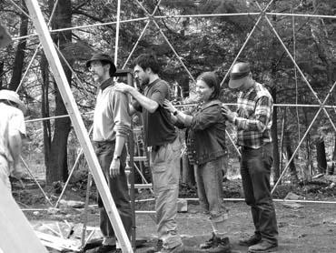 Massage Chain. shared work leads to shared support and intimacy.